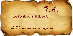 Tiefenbach Albert névjegykártya